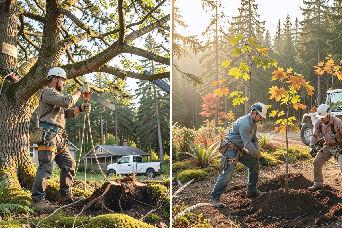 Air spading in Beaux Arts Village, King County, WA - Inspect the tree and its site