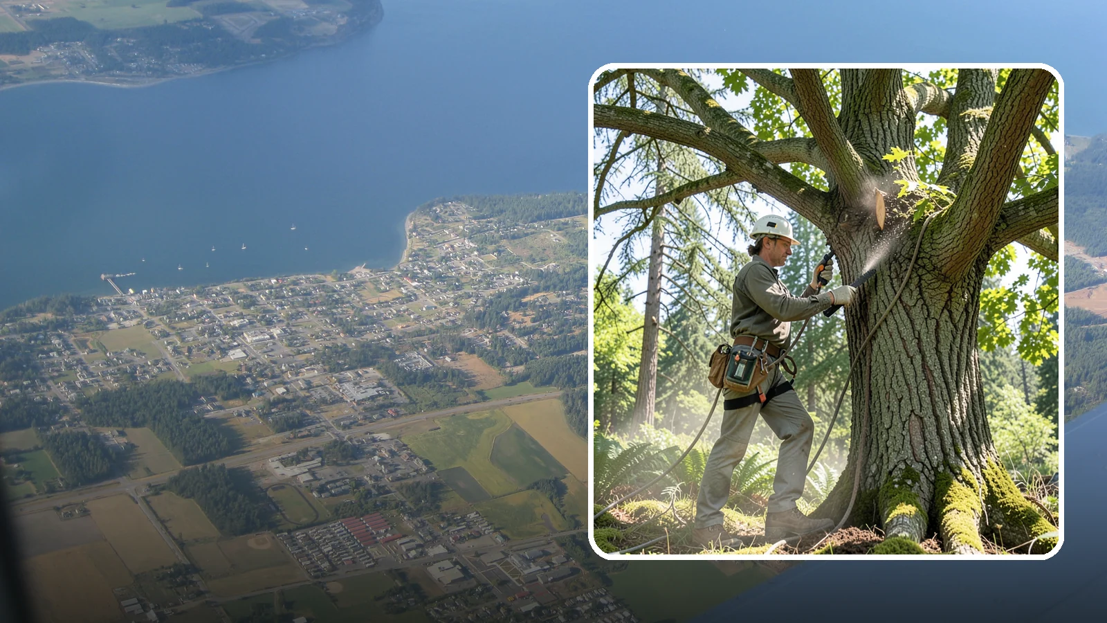 Air spading in Coupeville, Island County, WA - The use of compressed air to excavate soil without harming roots.