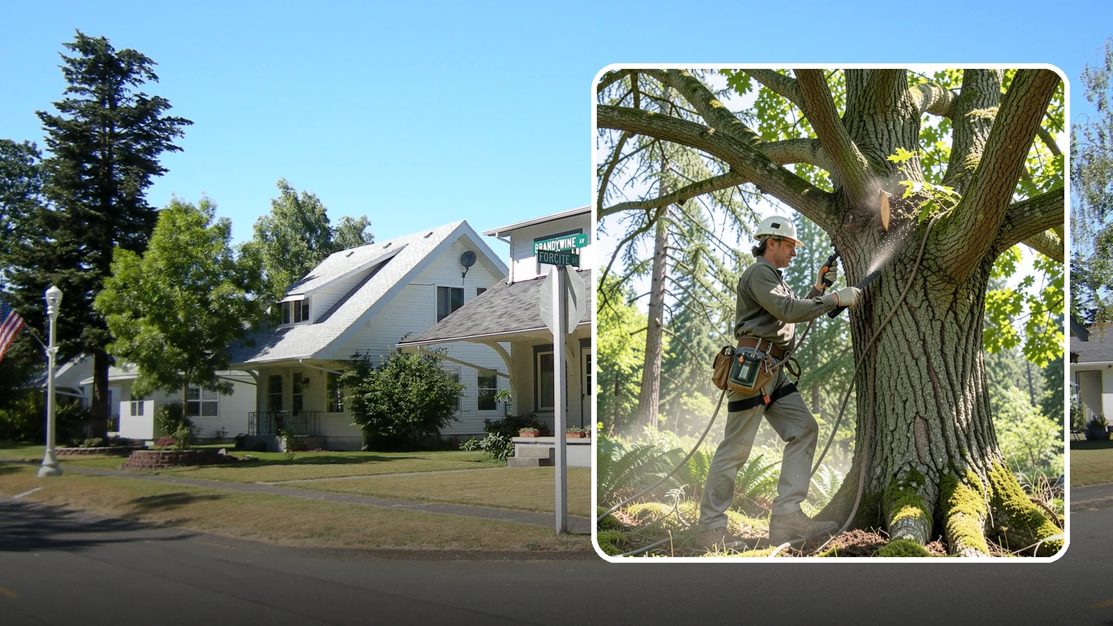 Air spading in DuPont, Pierce County, WA - The use of compressed air to excavate soil without harming roots.