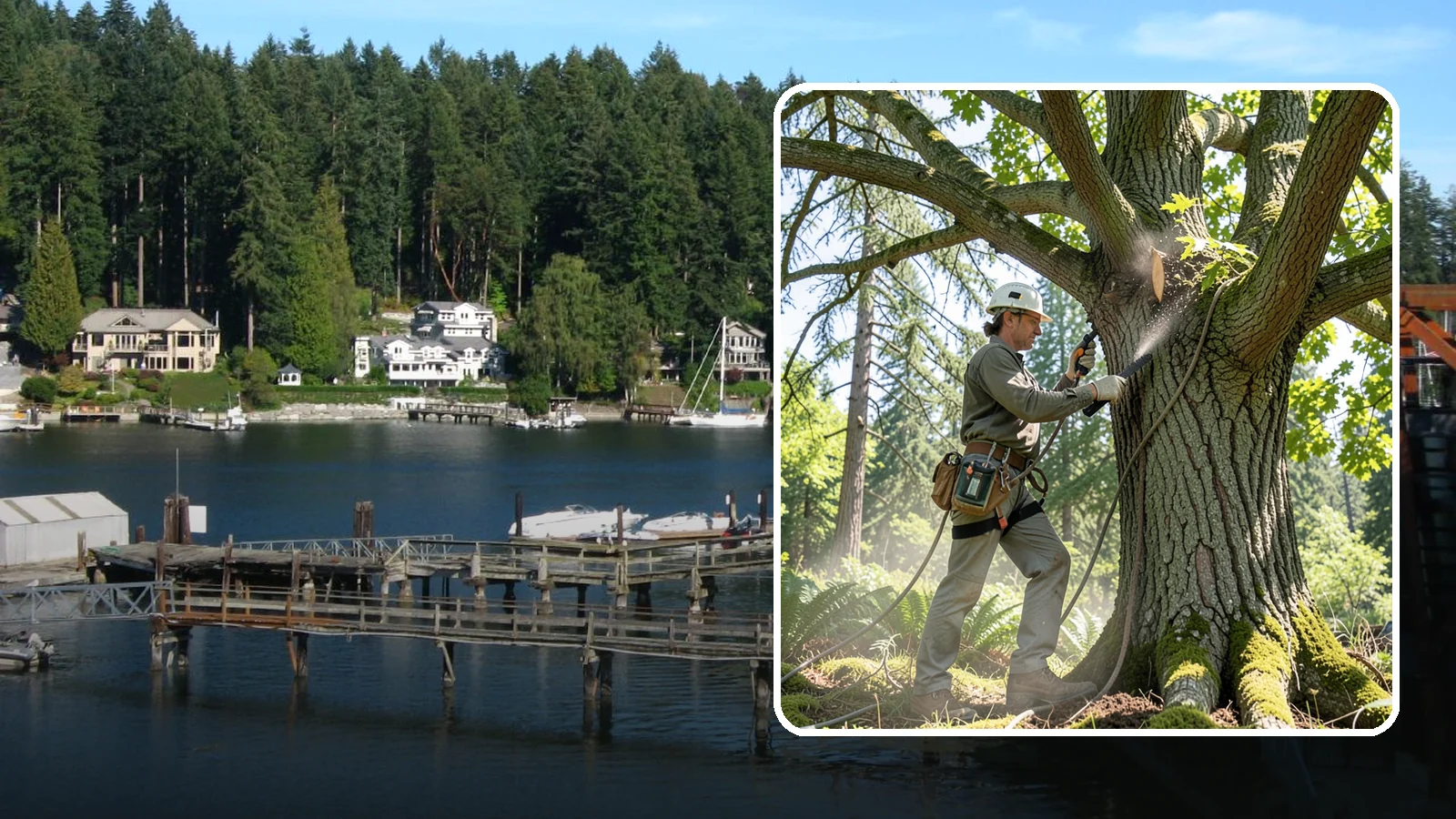Air spading in Gig Harbor, Pierce County, WA - The use of compressed air to excavate soil without harming roots.