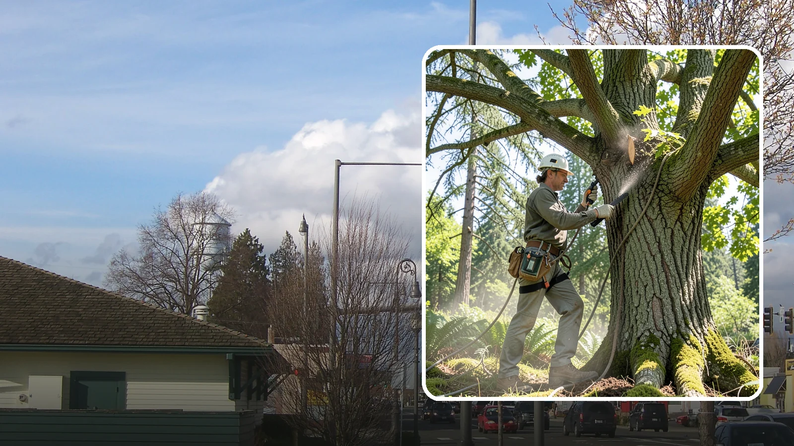 Air spading in Marysville, Snohomish County, WA - The use of compressed air to excavate soil without harming roots.