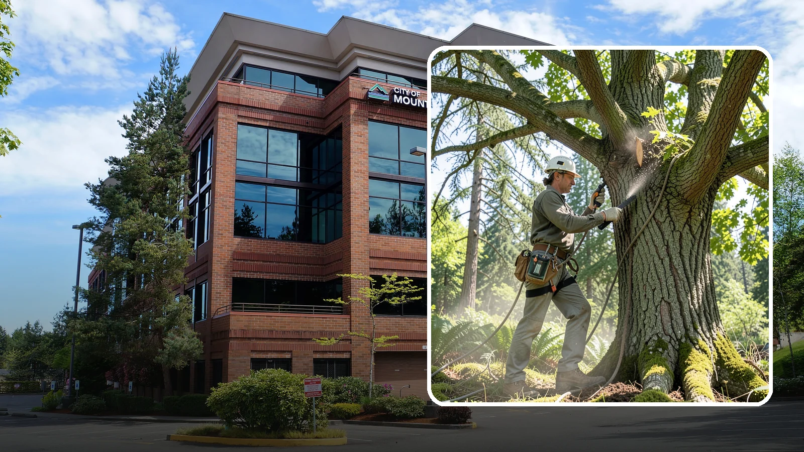 Air spading in Mountlake Terrace, Snohomish County, WA - The use of compressed air to excavate soil without harming roots.