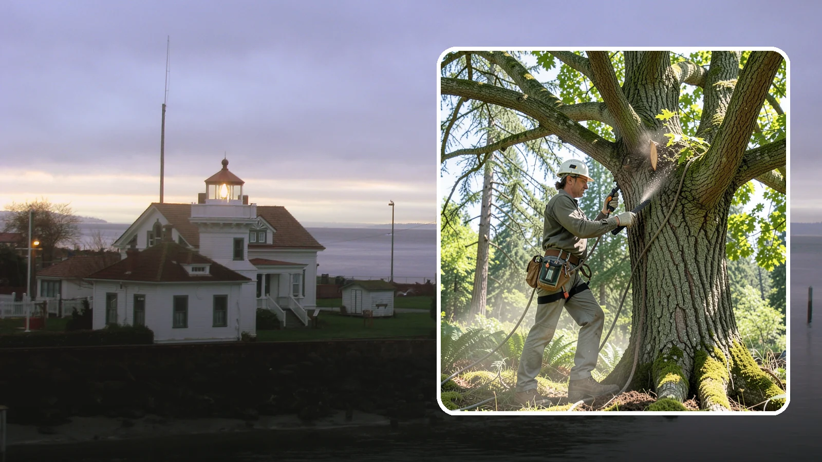 Air spading in Mukilteo, Snohomish County, WA - The use of compressed air to excavate soil without harming roots.