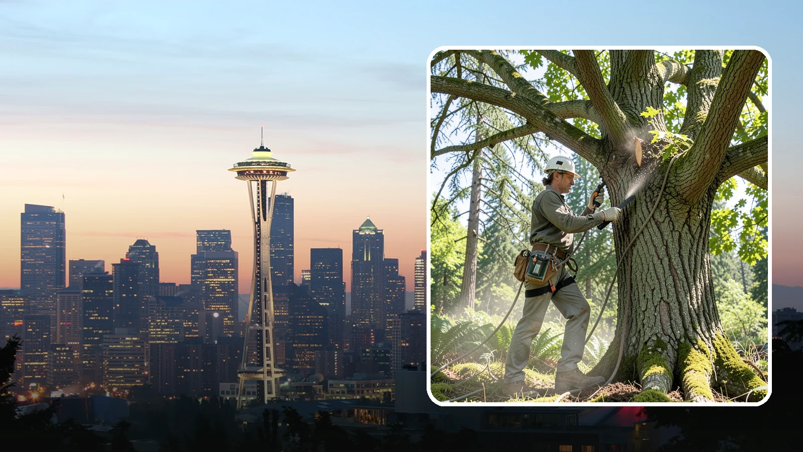 Air spading in Seattle, King County, WA - The use of compressed air to excavate soil without harming roots.