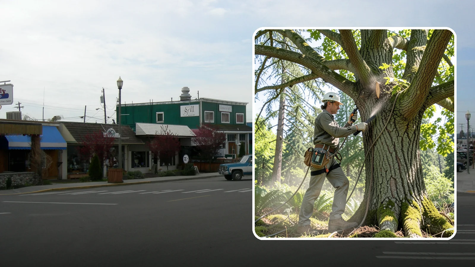 Air spading in Stanwood, Snohomish County, WA - The use of compressed air to excavate soil without harming roots.