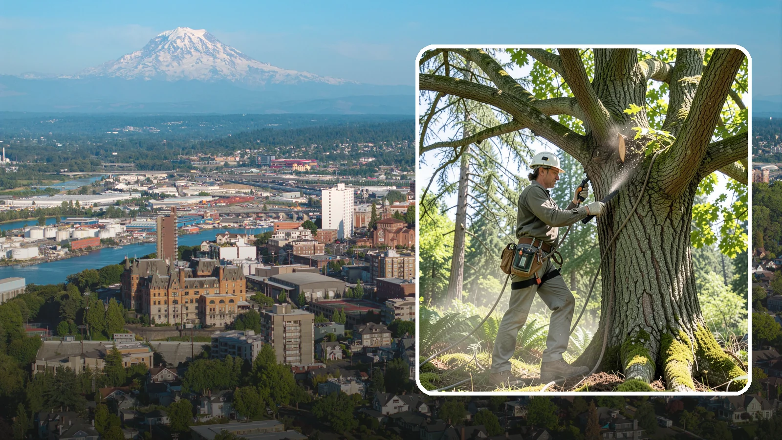 Air spading in Tacoma, Pierce County, WA - The use of compressed air to excavate soil without harming roots.