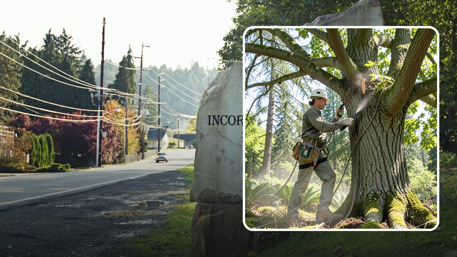 Air spading in Wilkeson, Pierce County, WA - The use of compressed air to excavate soil without harming roots.