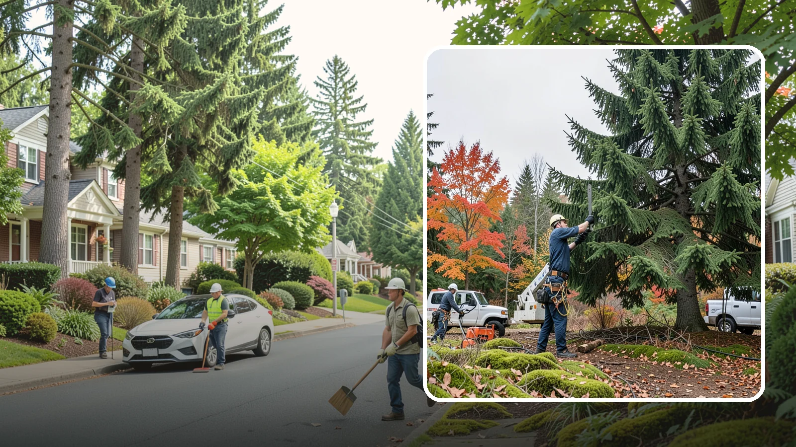 Annual tree maintenance programs in Beaux Arts Village, King County, WA - Scheduled annual maintenance for a property's trees.
