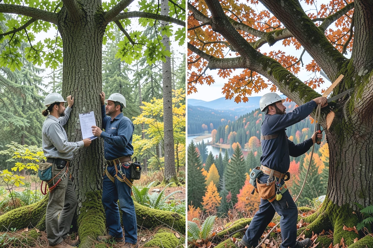 Annual tree maintenance programs in Beaux Arts Village, King County, WA - Assess the trees and set program goals