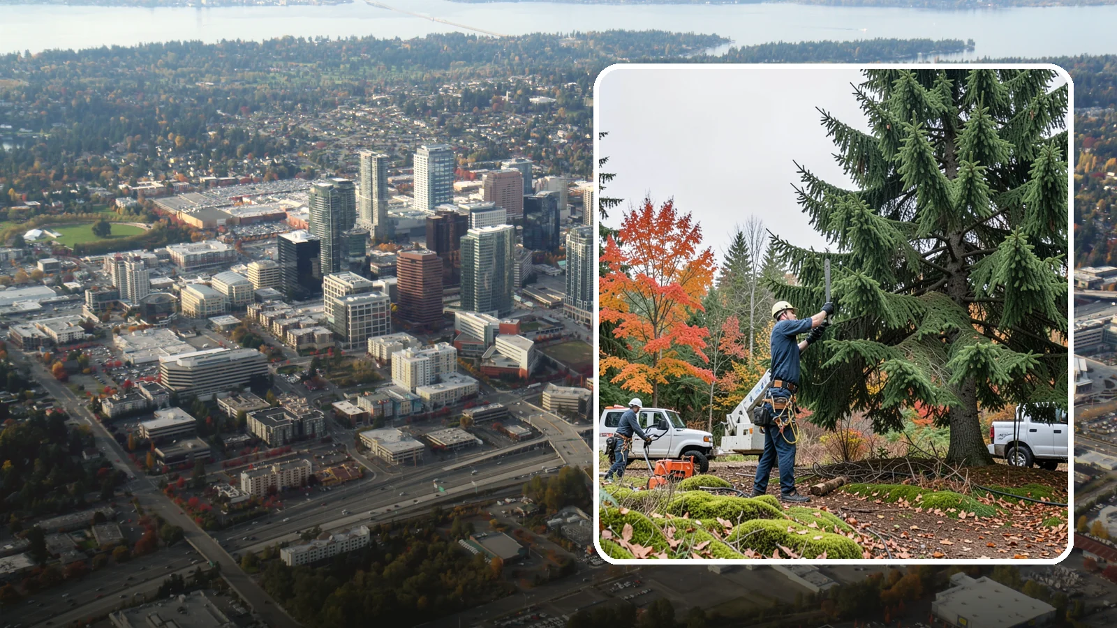 Annual tree maintenance programs in Bellevue, King County, WA - Scheduled annual maintenance for a property's trees.