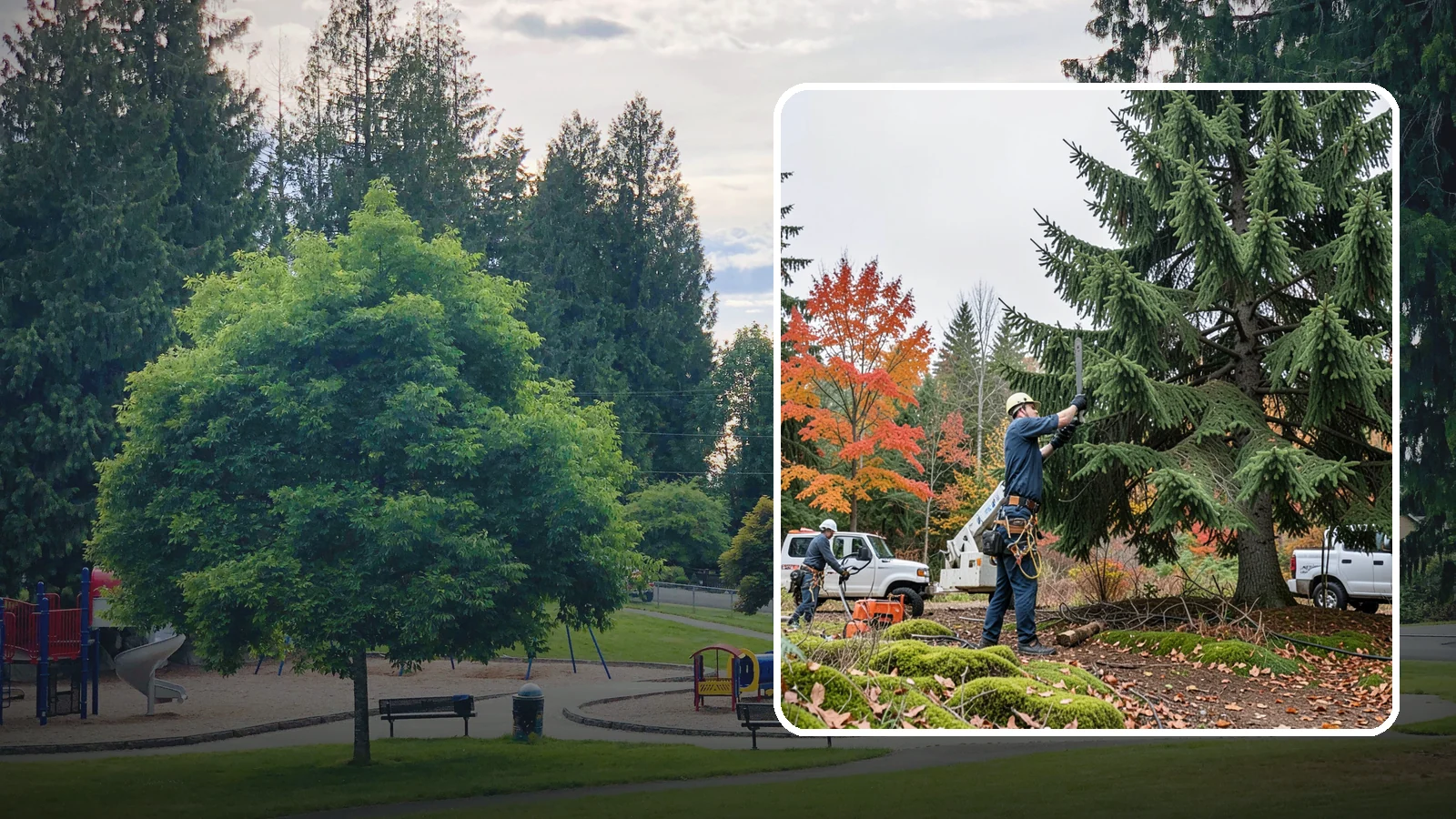 Annual tree maintenance programs in Bonney Lake, Pierce County, WA - Scheduled annual maintenance for a property's trees.