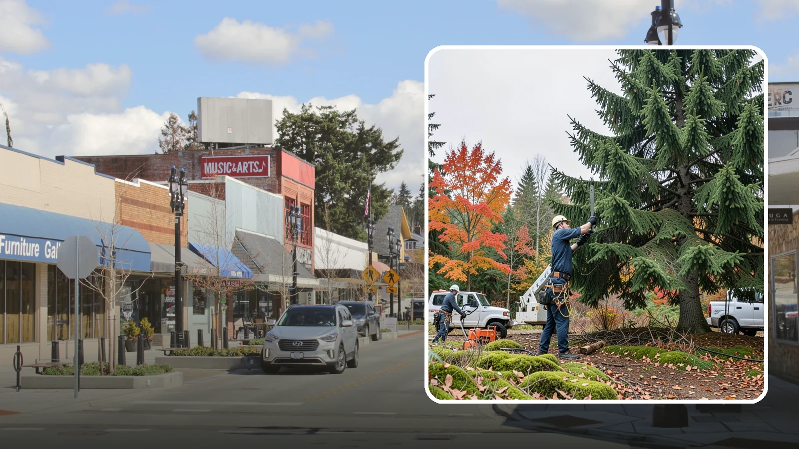 Annual tree maintenance programs in Bothell, King County, WA - Scheduled annual maintenance for a property's trees.