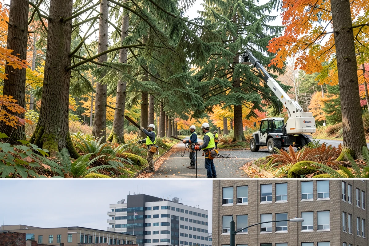 Annual tree maintenance programs in Everett, Snohomish County, WA - Work is performed year-round but scheduled to avoid peak storm seasons that increase safety risks or damage potential during...