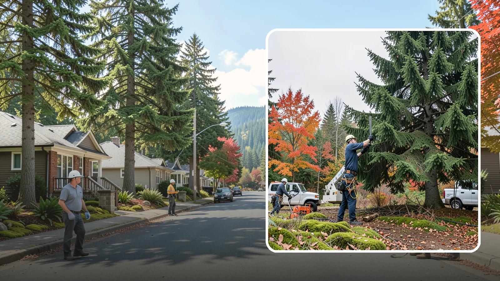 Annual tree maintenance programs in Hunts Point, King County, WA - Scheduled annual maintenance for a property's trees.