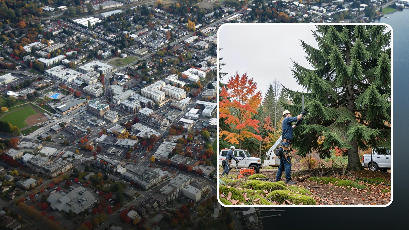 Annual tree maintenance programs in Kirkland, King County, WA - Scheduled annual maintenance for a property's trees.