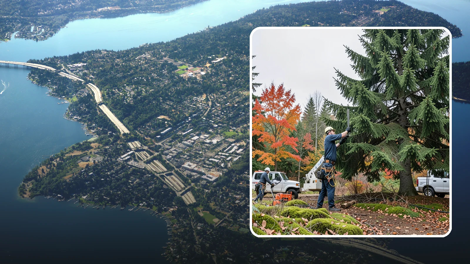 Annual tree maintenance programs in Mercer Island, King County, WA - Scheduled annual maintenance for a property's trees.