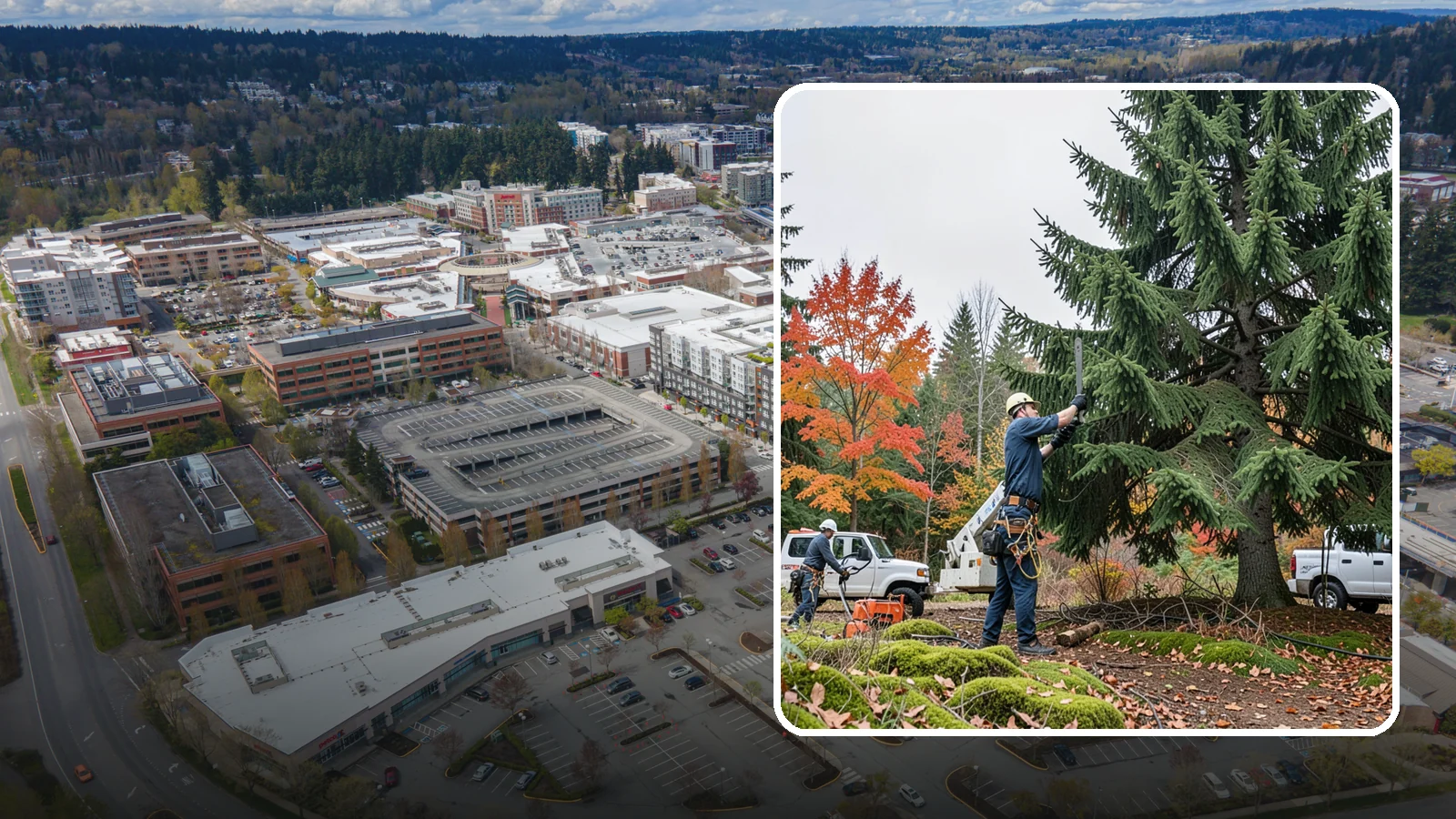 Annual tree maintenance programs in Redmond, King County, WA - Scheduled annual maintenance for a property's trees.
