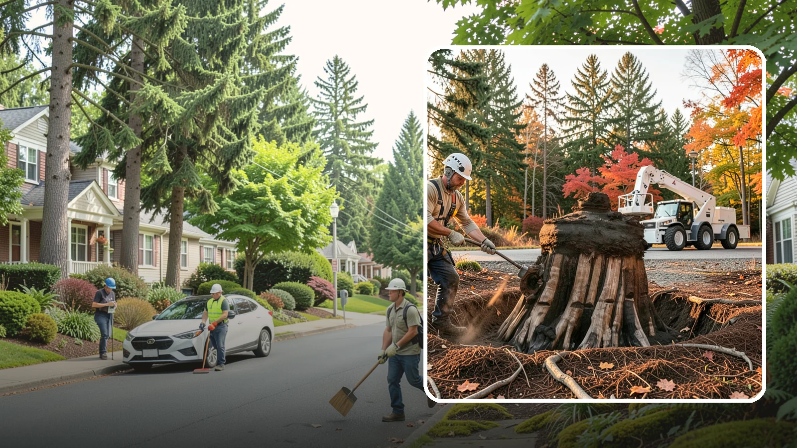 Backfill after stump grinding in Beaux Arts Village, King County, WA - The filling and grading of the void left after grinding.