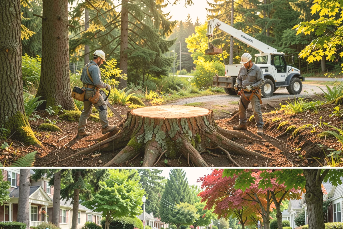 Backfill after stump grinding in Beaux Arts Village, King County, WA - This work can generally be performed year-round in Puget Sound weather but may require extra care during heavy rain to manage...