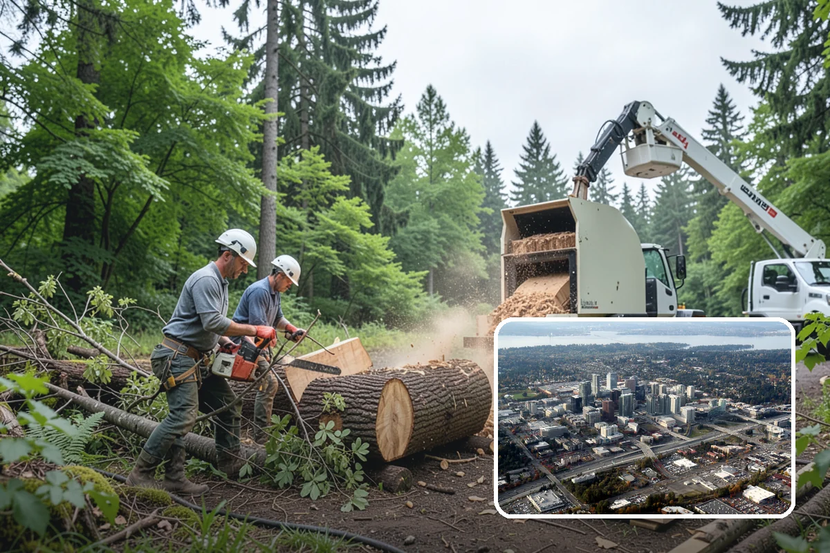 Backfill after stump grinding in Bellevue, King County, WA - Removes tripping hazards and obstructions