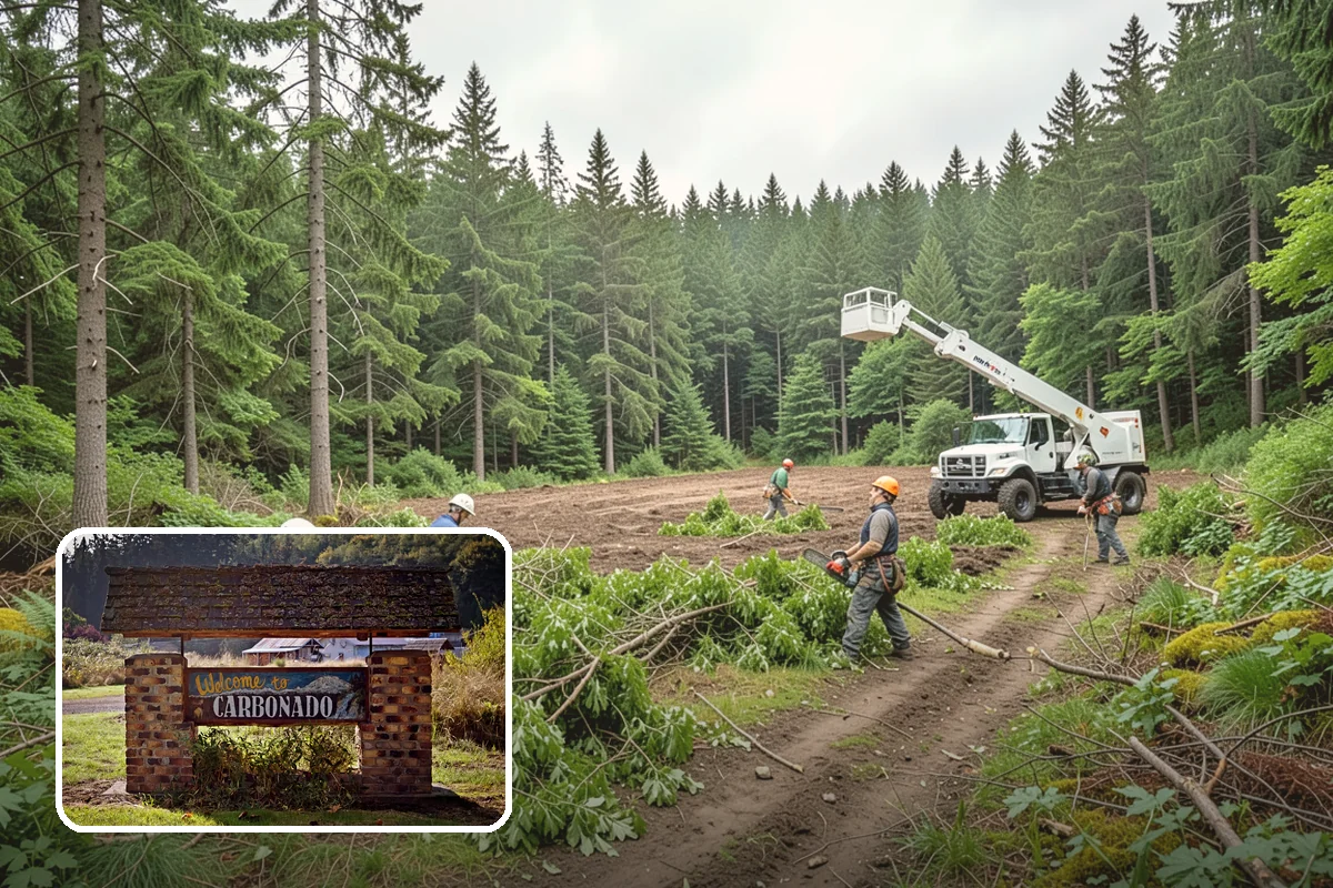 Backfill after stump grinding in Carbonado, Pierce County, WA - Removes tripping hazards and obstructions