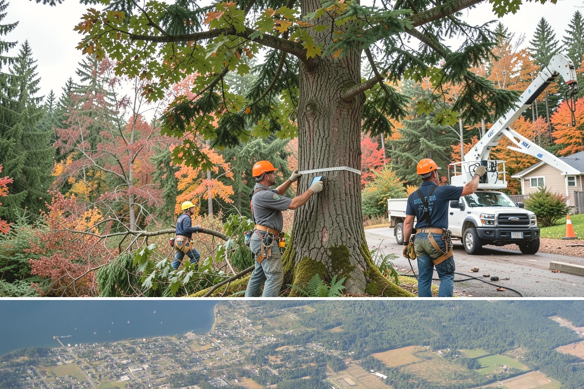 Backfill after stump grinding in Coupeville, Island County, WA - This work can generally be performed year-round in Puget Sound weather but may require extra care during heavy rain to manage...
