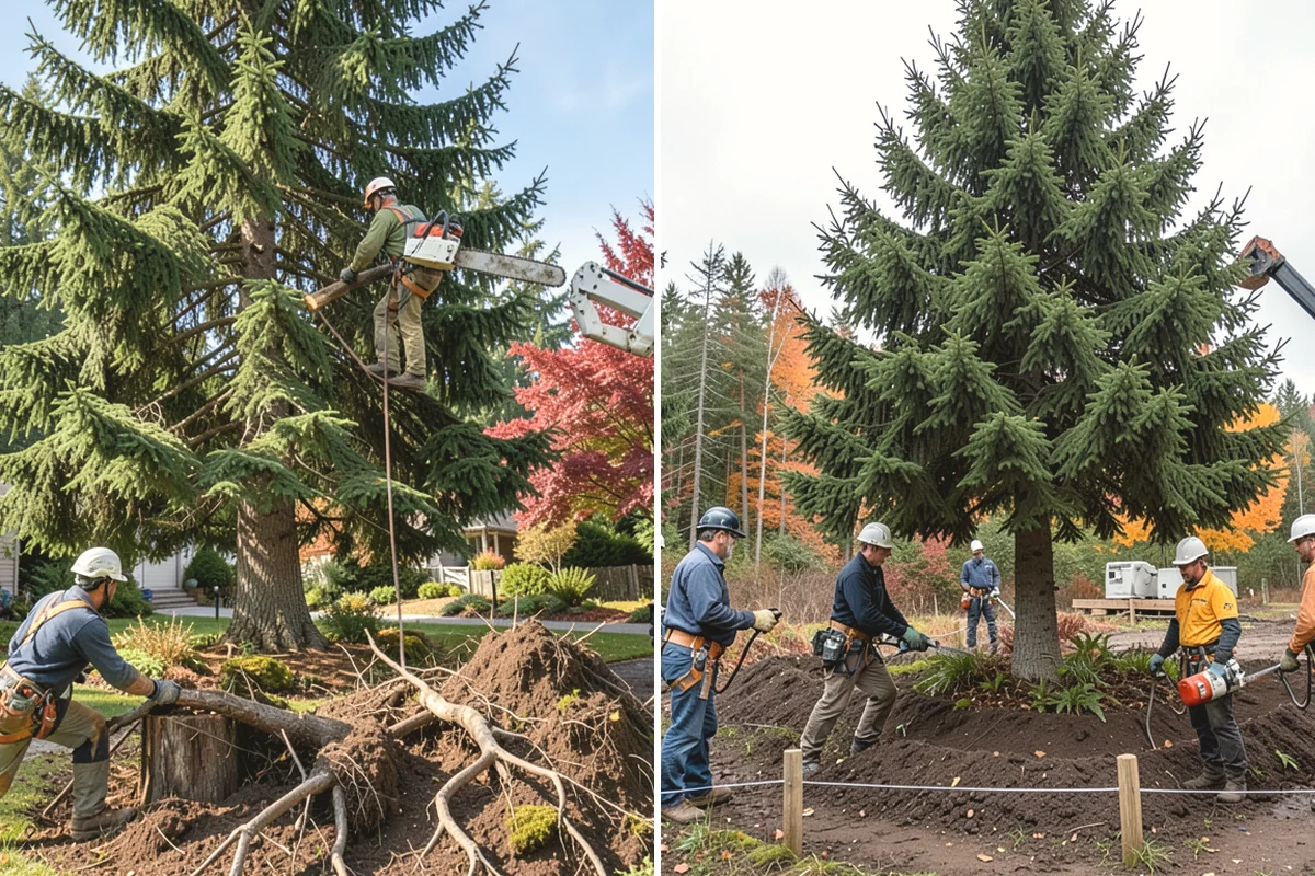Backfill after stump grinding in Covington, King County, WA - Locate and mark utilities before work