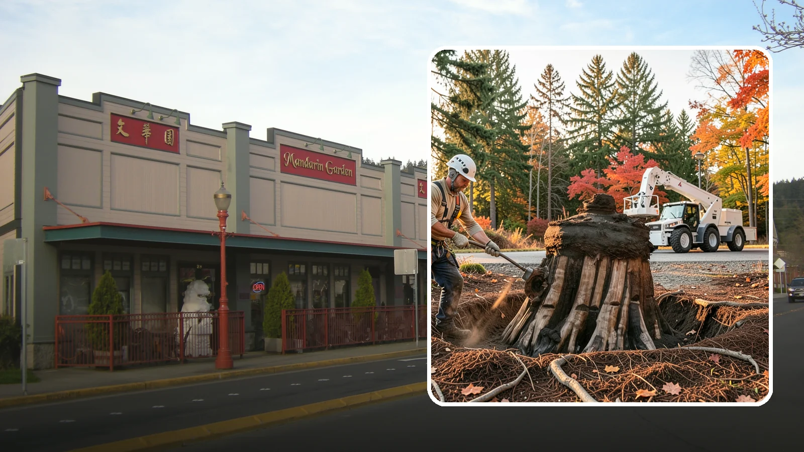 Backfill after stump grinding in Issaquah, King County, WA - The filling and grading of the void left after grinding.