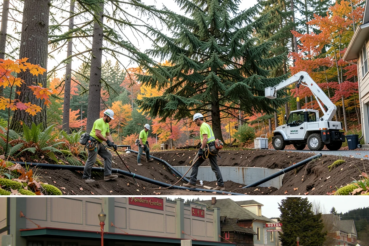 Backfill after stump grinding in Issaquah, King County, WA - This work can generally be performed year-round in Puget Sound weather but may require extra care during heavy rain to manage...