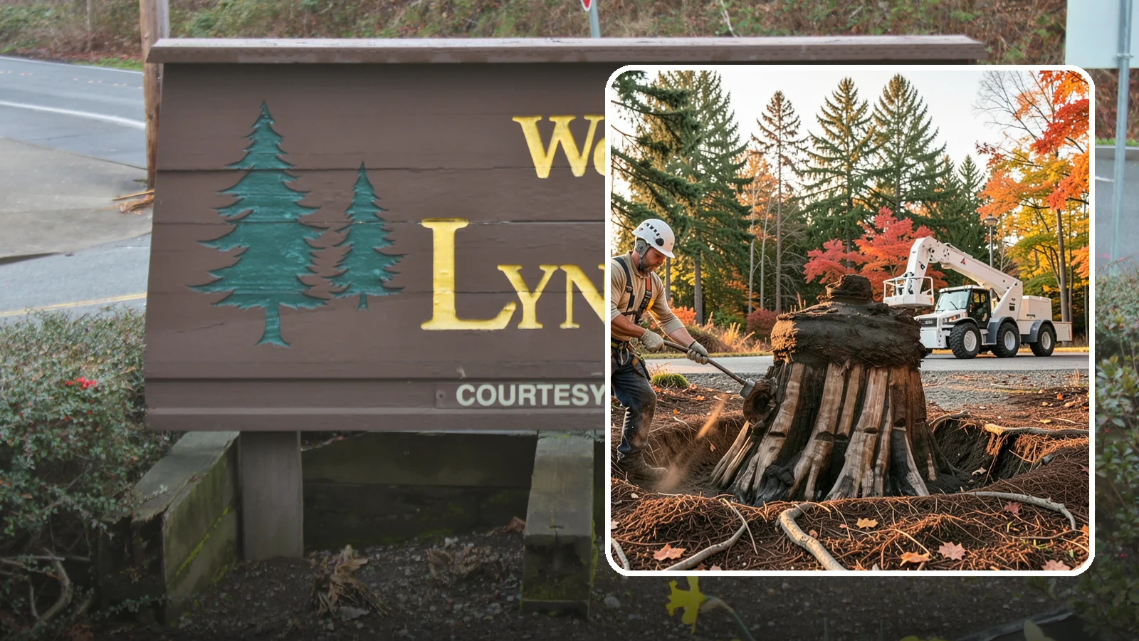 Backfill after stump grinding in Lynnwood, Snohomish County, WA - The filling and grading of the void left after grinding.