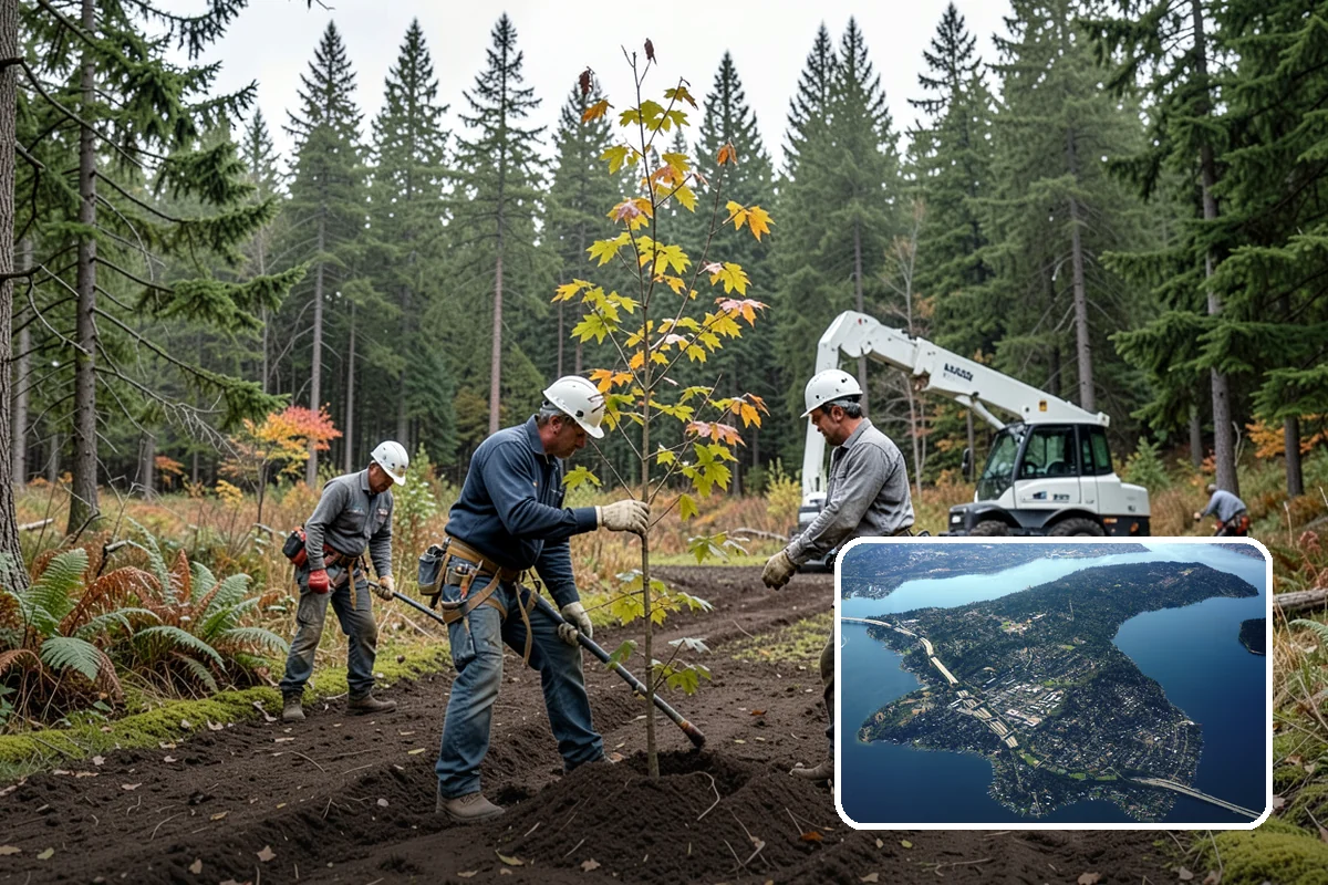 Backfill after stump grinding in Mercer Island, King County, WA - Removes tripping hazards and obstructions