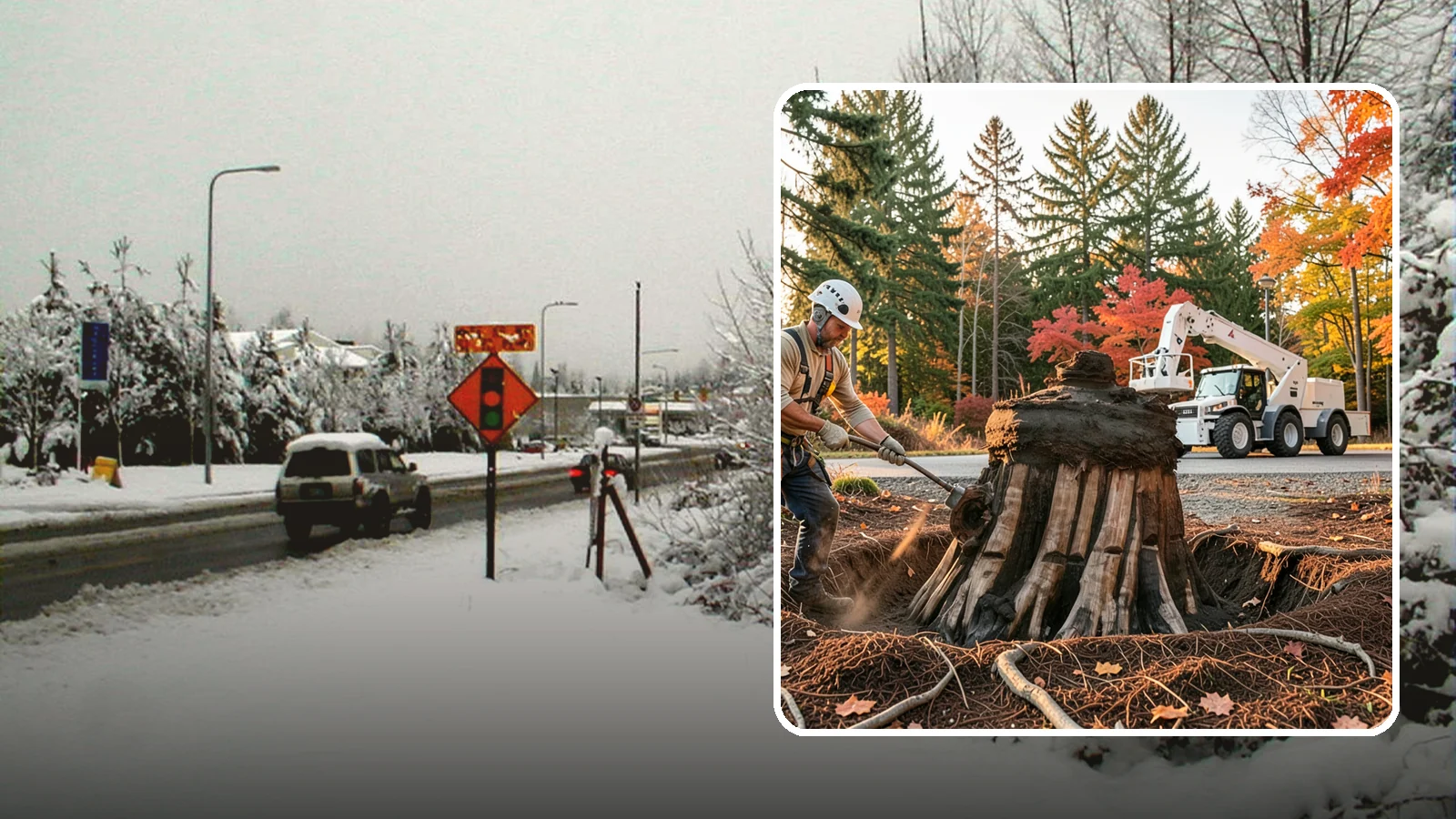 Backfill after stump grinding in Newcastle, King County, WA - The filling and grading of the void left after grinding.