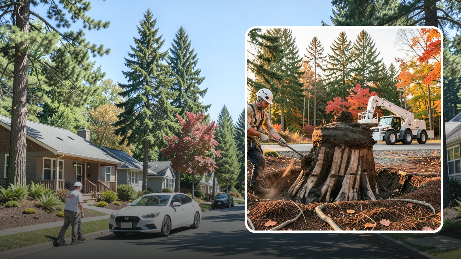 Backfill after stump grinding in Orting, Pierce County, WA - The filling and grading of the void left after grinding.