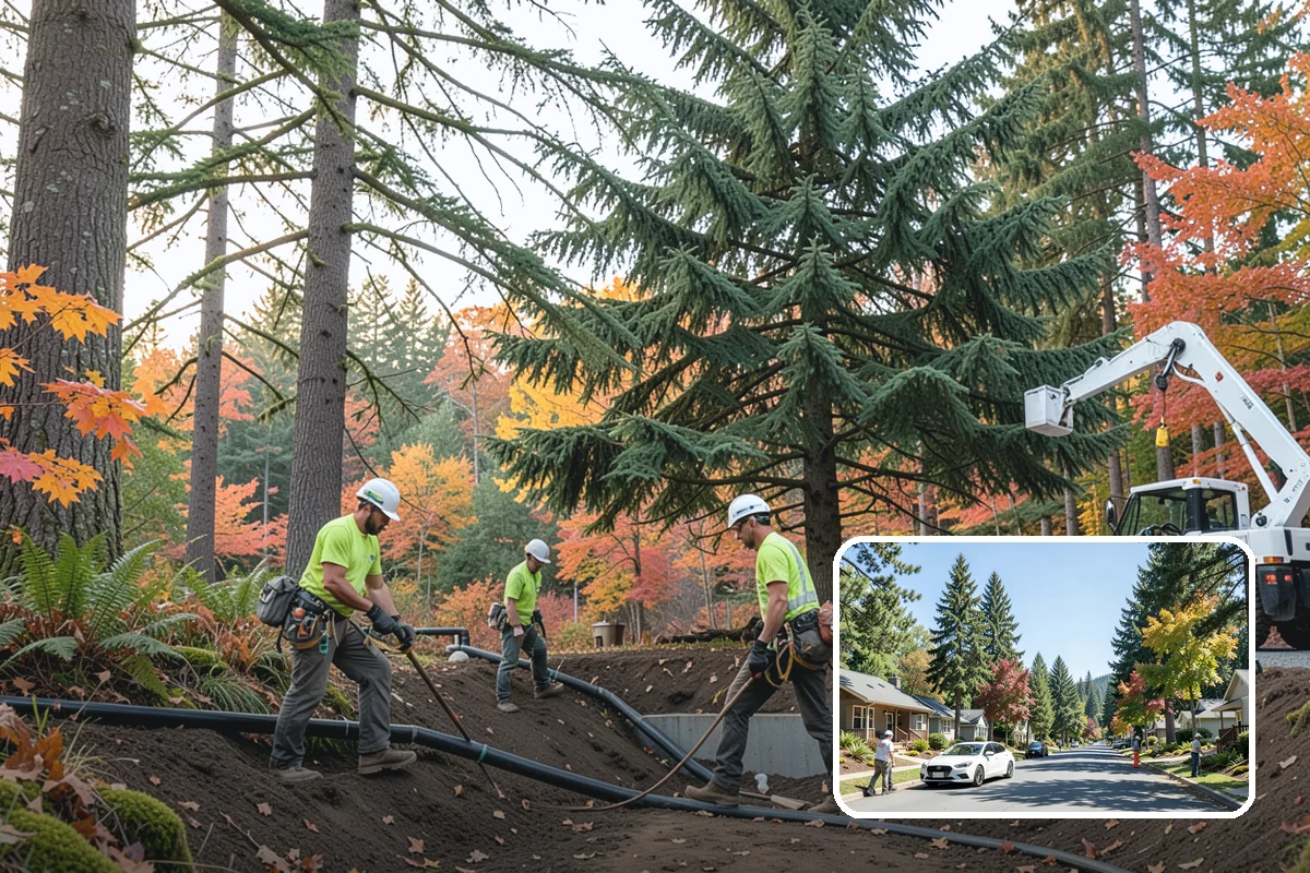 Backfill after stump grinding in Orting, Pierce County, WA - Removes tripping hazards and obstructions