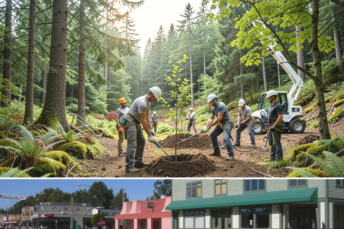 Backfill after stump grinding in Snoqualmie, King County, WA - This work can generally be performed year-round in Puget Sound weather but may require extra care during heavy rain to manage...