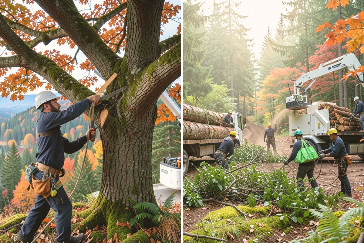 Bamboo removal in Algona, King County, WA - Assess the site and mark features to protect