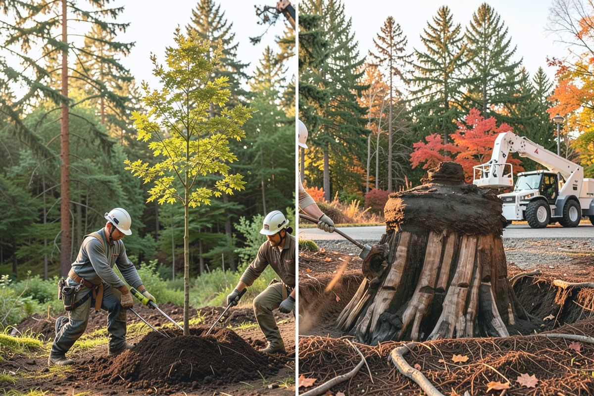 Bamboo removal in Auburn, King County, WA - Assess the site and mark features to protect