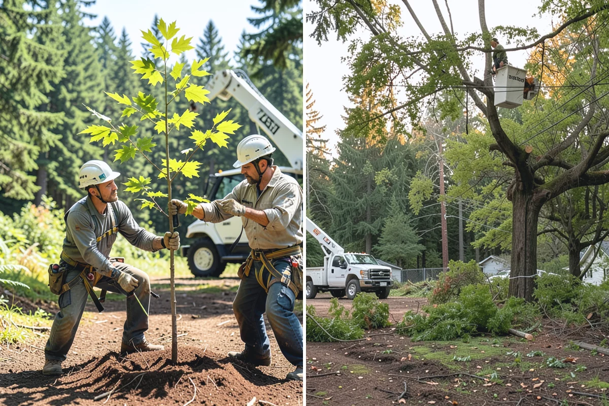 Bamboo removal in Beaux Arts Village, King County, WA - Assess the site and mark features to protect