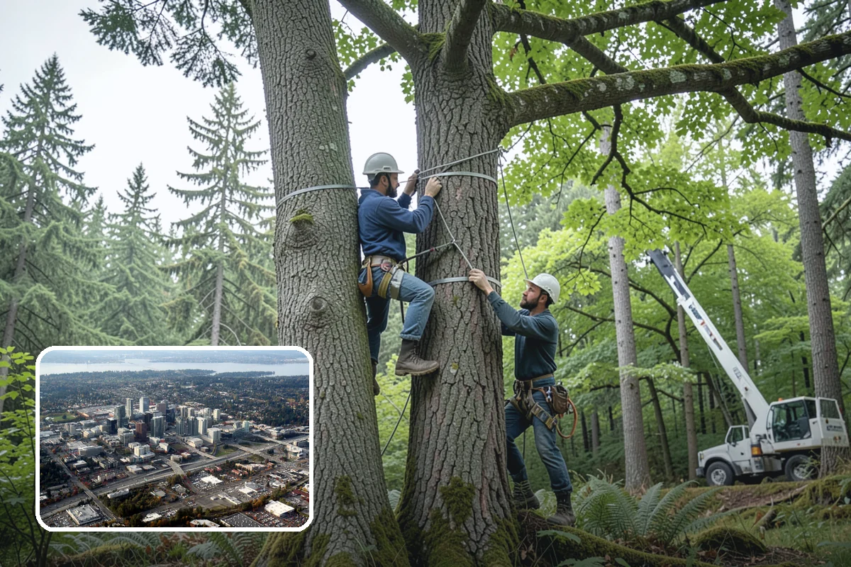 Bamboo removal in Bellevue, King County, WA - Improves access and usability of a site