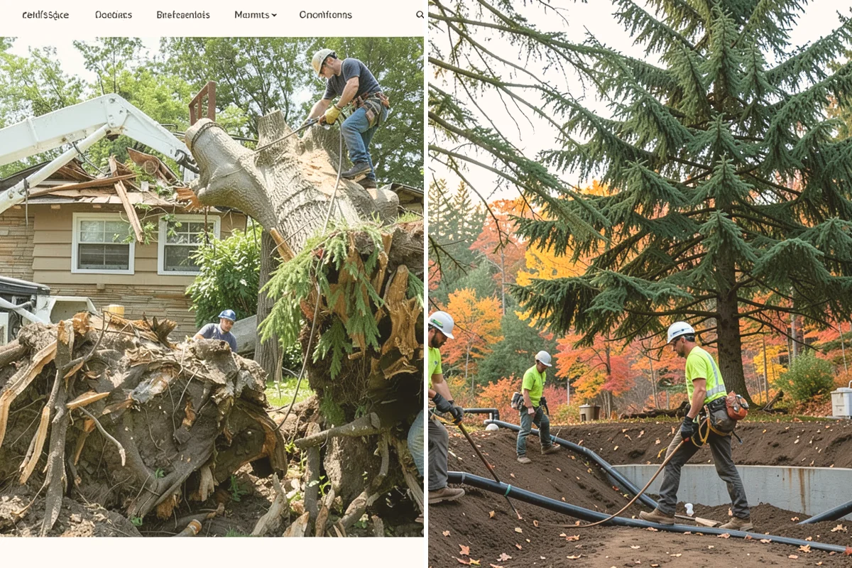 Bamboo removal in Bellevue, King County, WA - Assess the site and mark features to protect