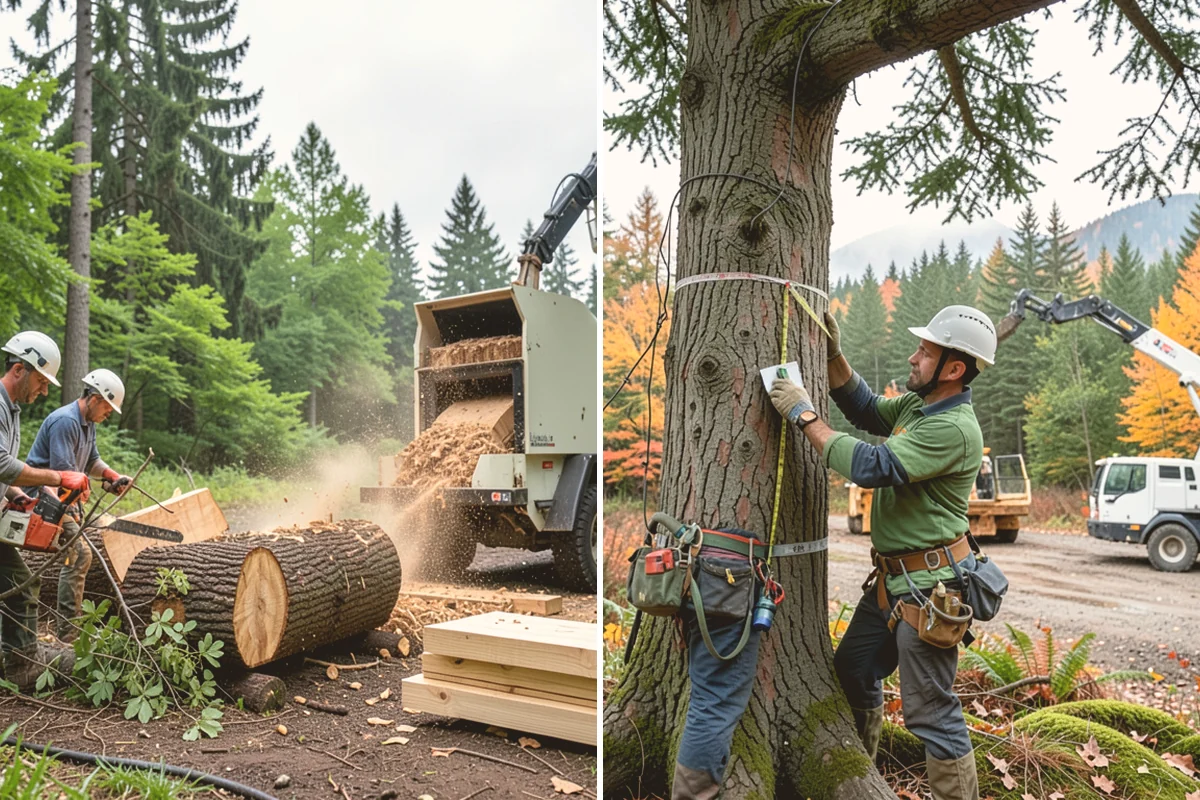Bamboo removal in Bothell, King County, WA - Assess the site and mark features to protect