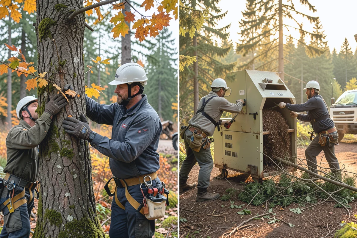 Bamboo removal in Buckley, Pierce County, WA - Assess the site and mark features to protect