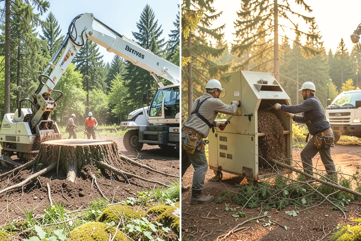 Bamboo removal in Burlington, Skagit County, WA - Assess the site and mark features to protect