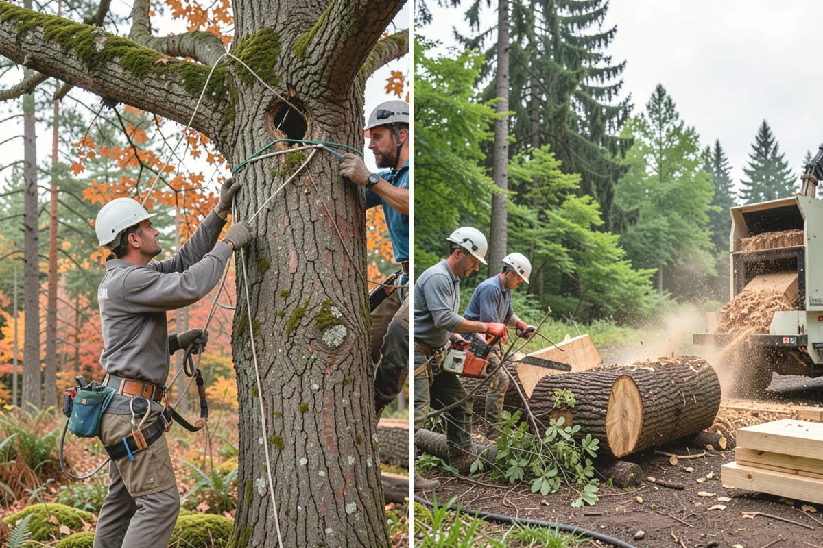 Bamboo removal in Carnation, King County, WA - Assess the site and mark features to protect
