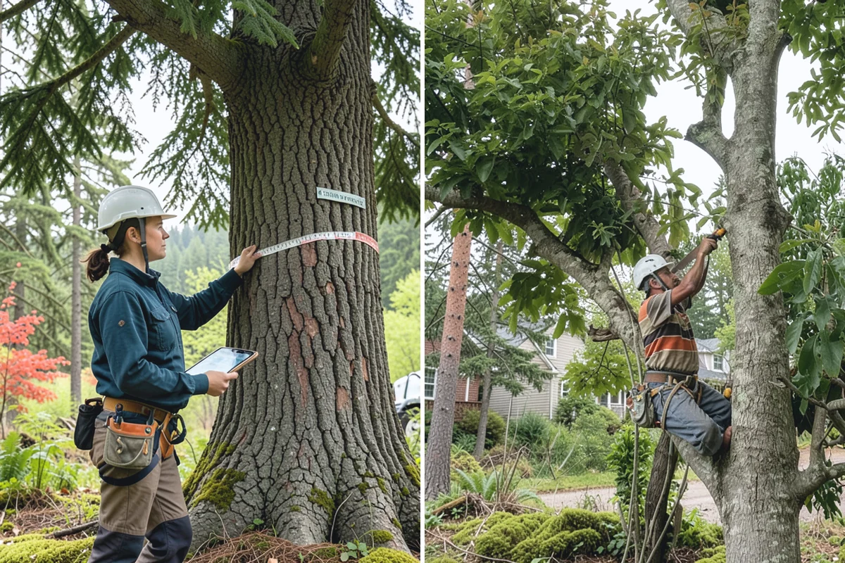 Bamboo removal in Darrington, Snohomish County, WA - Assess the site and mark features to protect