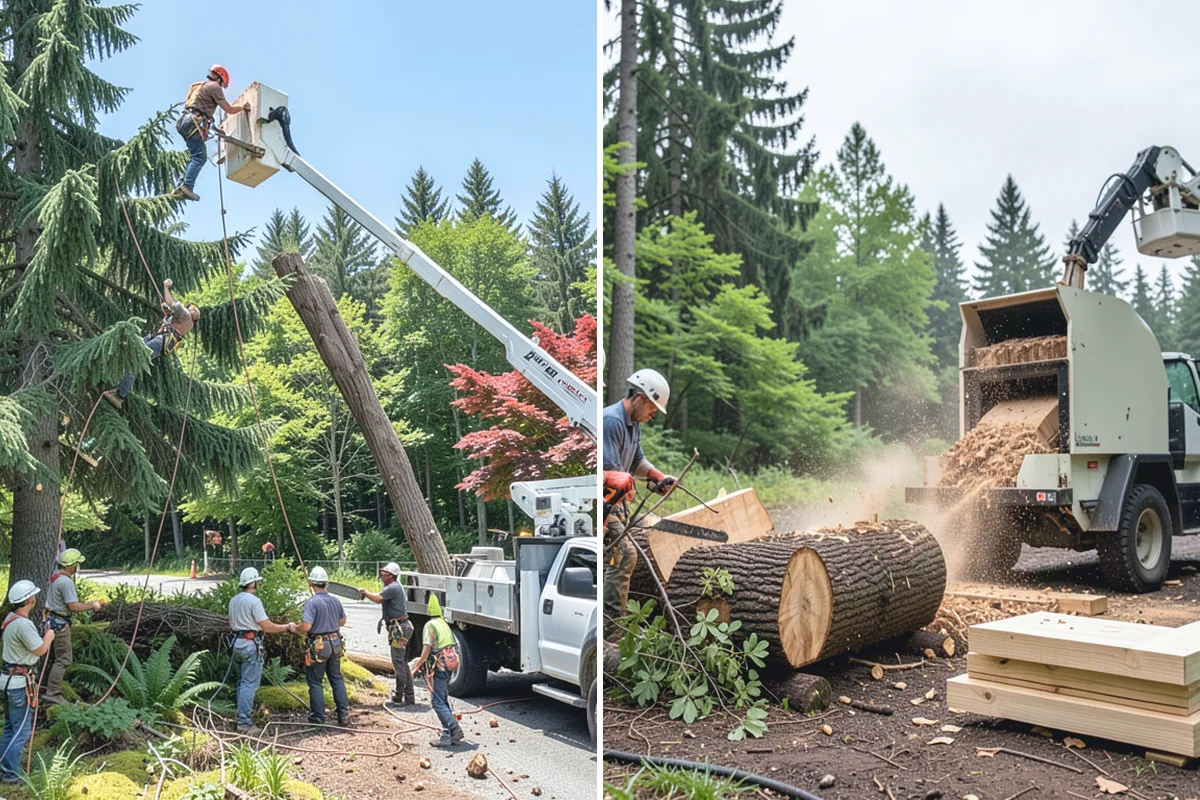 Bamboo removal in Des Moines, King County, WA - Assess the site and mark features to protect