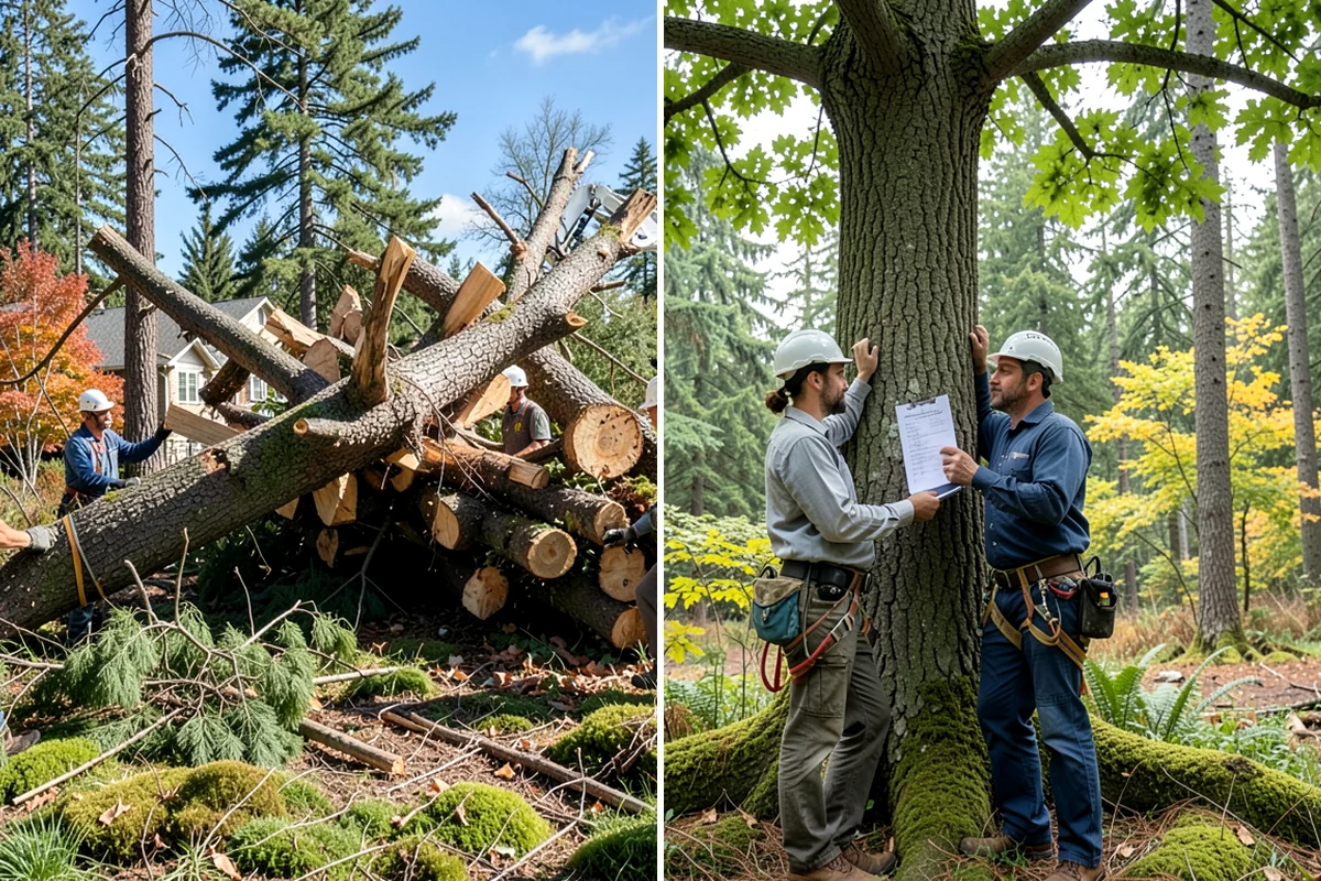 Bamboo removal in DuPont, Pierce County, WA - Assess the site and mark features to protect