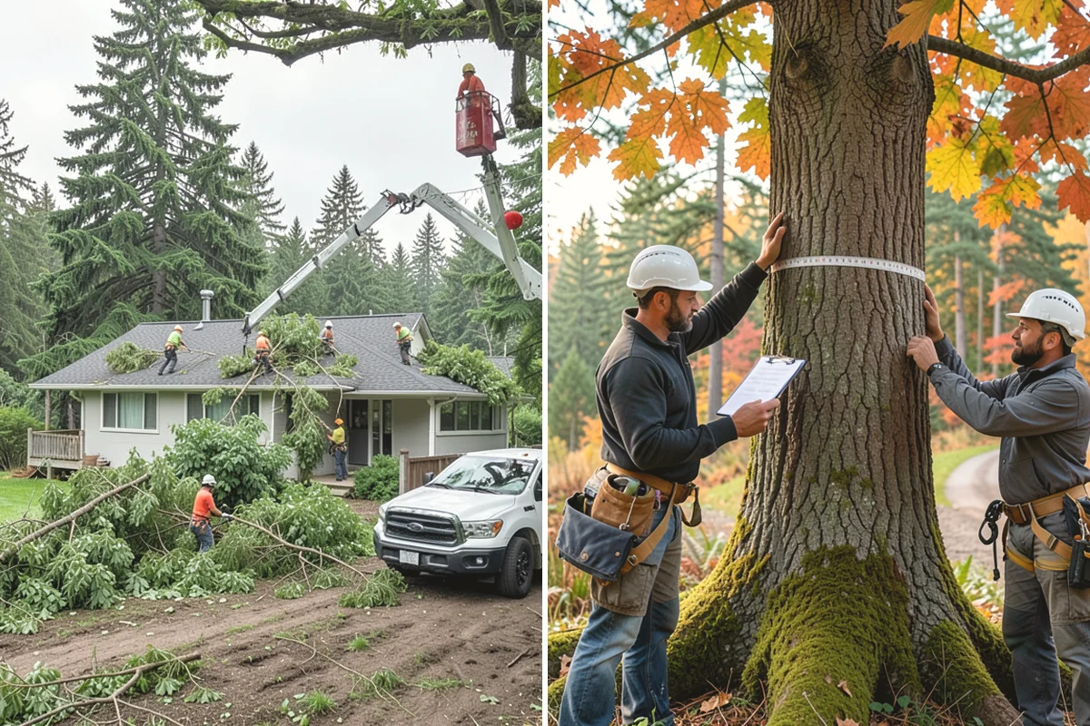 Bamboo removal in Duvall, King County, WA - Assess the site and mark features to protect