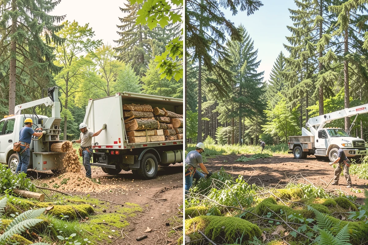 Bamboo removal in Eatonville, Pierce County, WA - Assess the site and mark features to protect