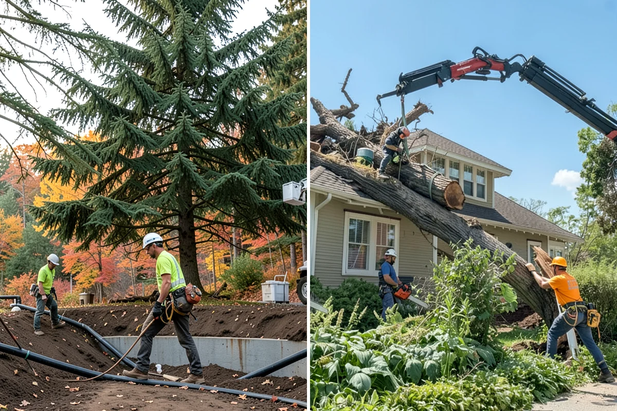 Bamboo removal in Federal Way, King County, WA - Assess the site and mark features to protect